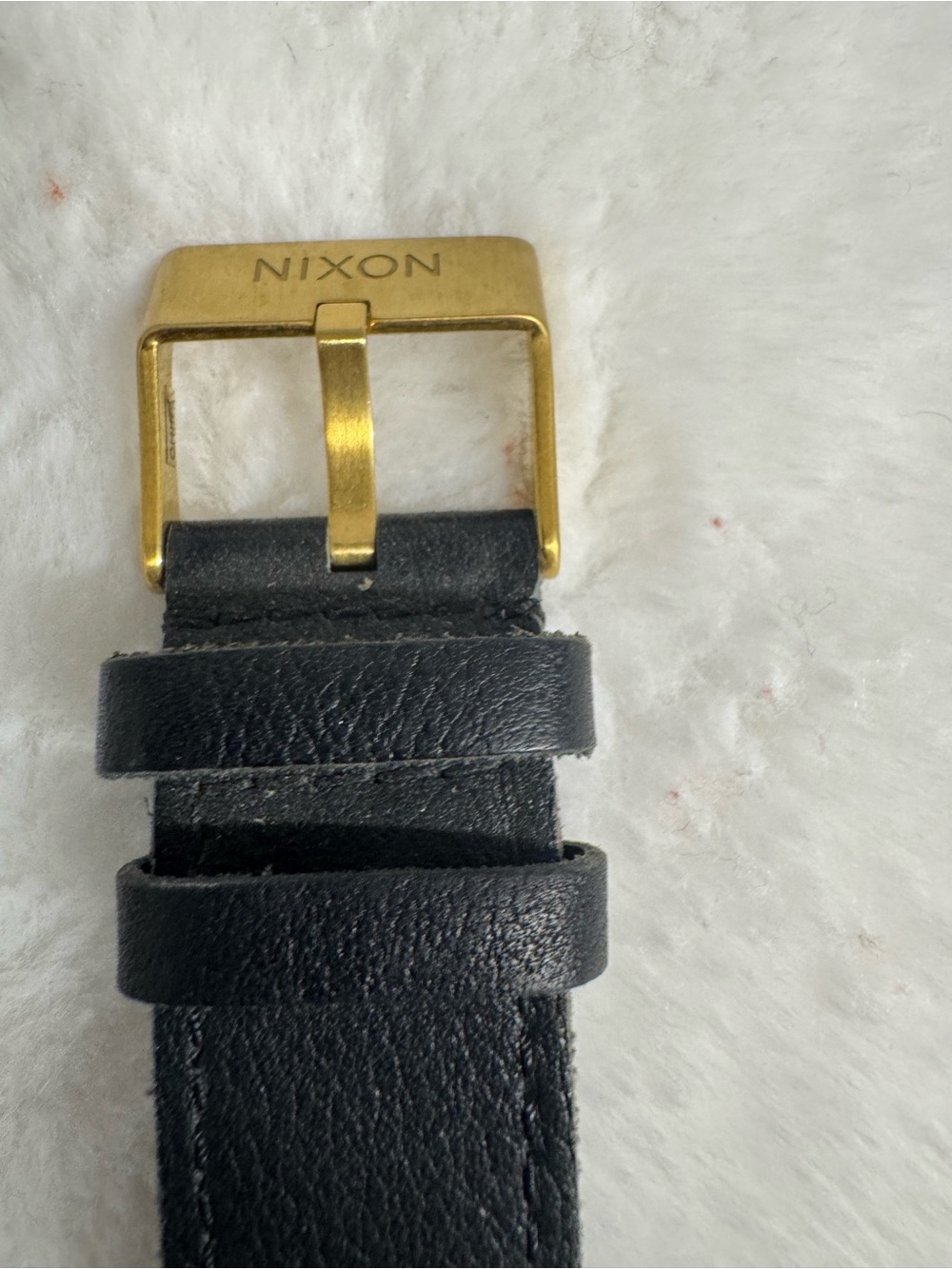 Nixon Gold-Tone Case Watch with Black Leather Strap Men’s - Picture 6 of 10